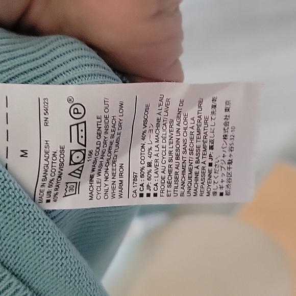 BANANA REPUBLIC Aqua Blue Crew Neck Sweater M‎ Academia Y2K 90's Retro Outdoor - Picture 3 of 6